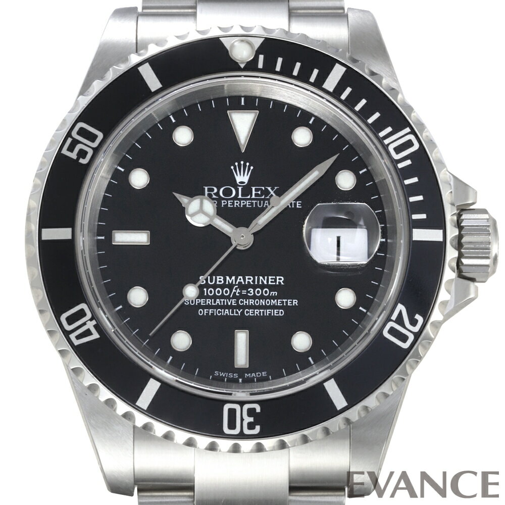 【中古】 ロレックス サブマリーナー デイト 16610 ブラック P番 メンズ 【腕時計...