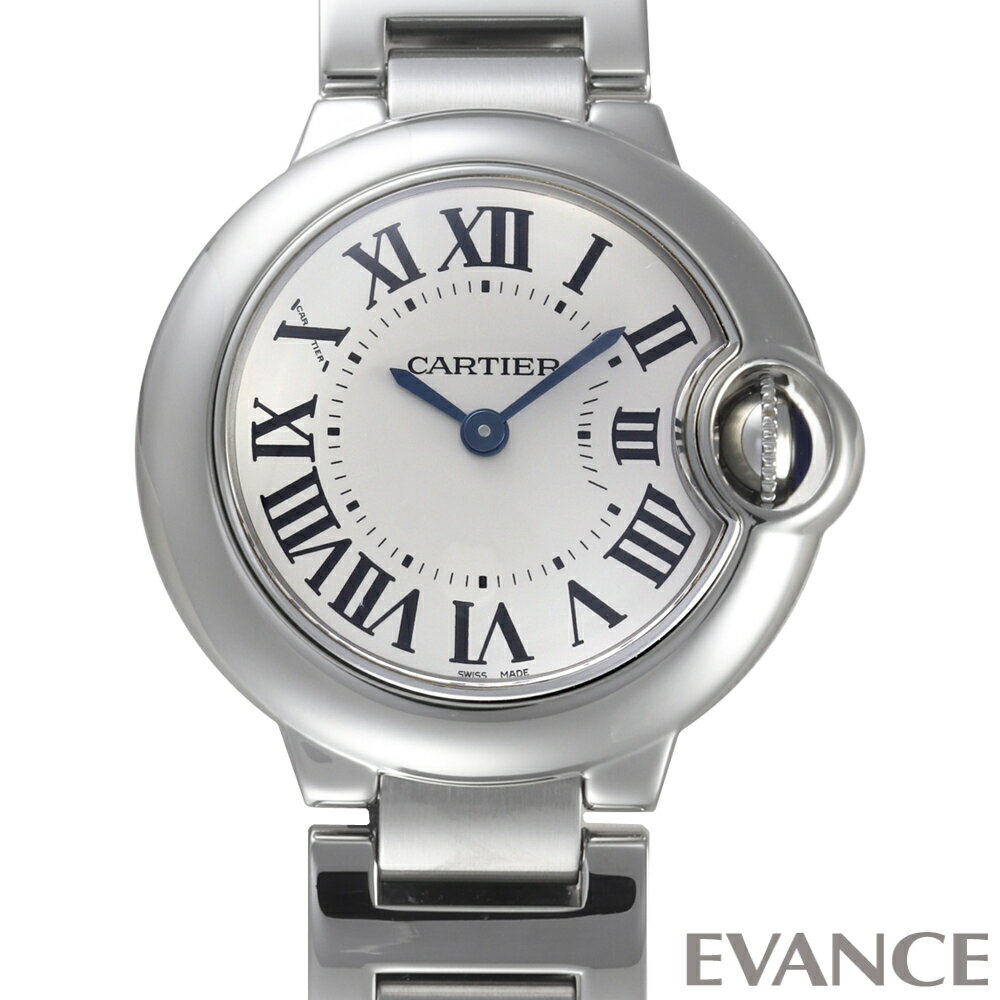 【中古】 カルティエ バロンブルー SM W69010Z4 シルバー レディース 【腕時計】【CARTIER】