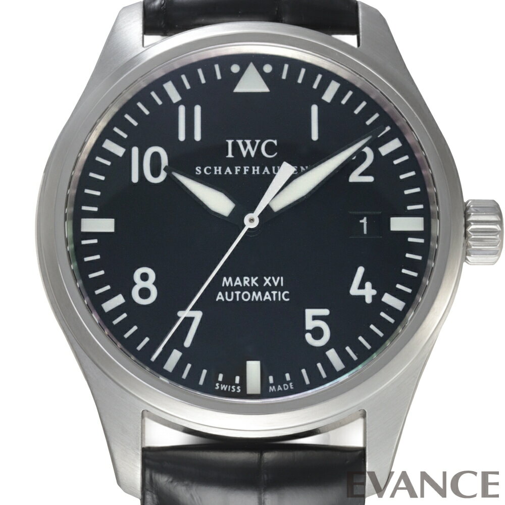 【中古】 IWC パイロットウォッチ マークXVI IW325501 ブラック メンズ 【腕時計】