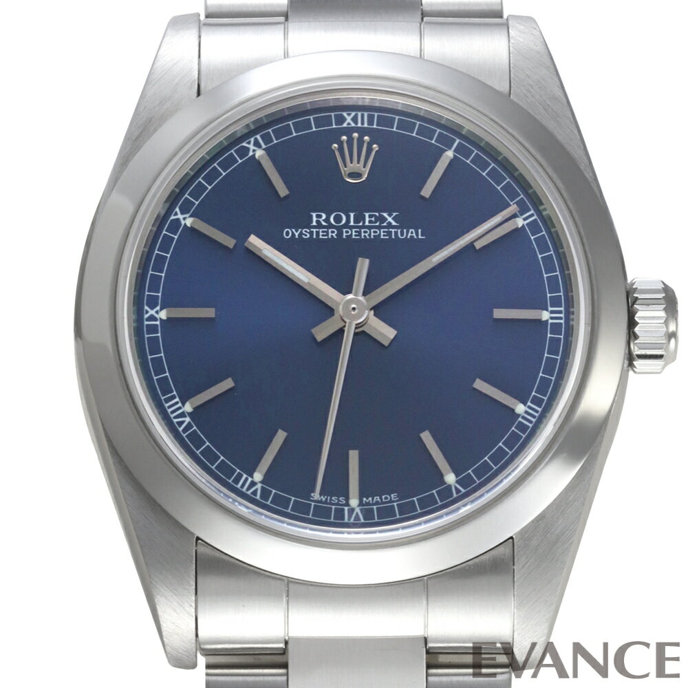 Rakuten - 【中古】 ロレックス オイスター パーペチュアル 77080 ブルー A番 ボーイズ 【腕時計】【ROLEX】