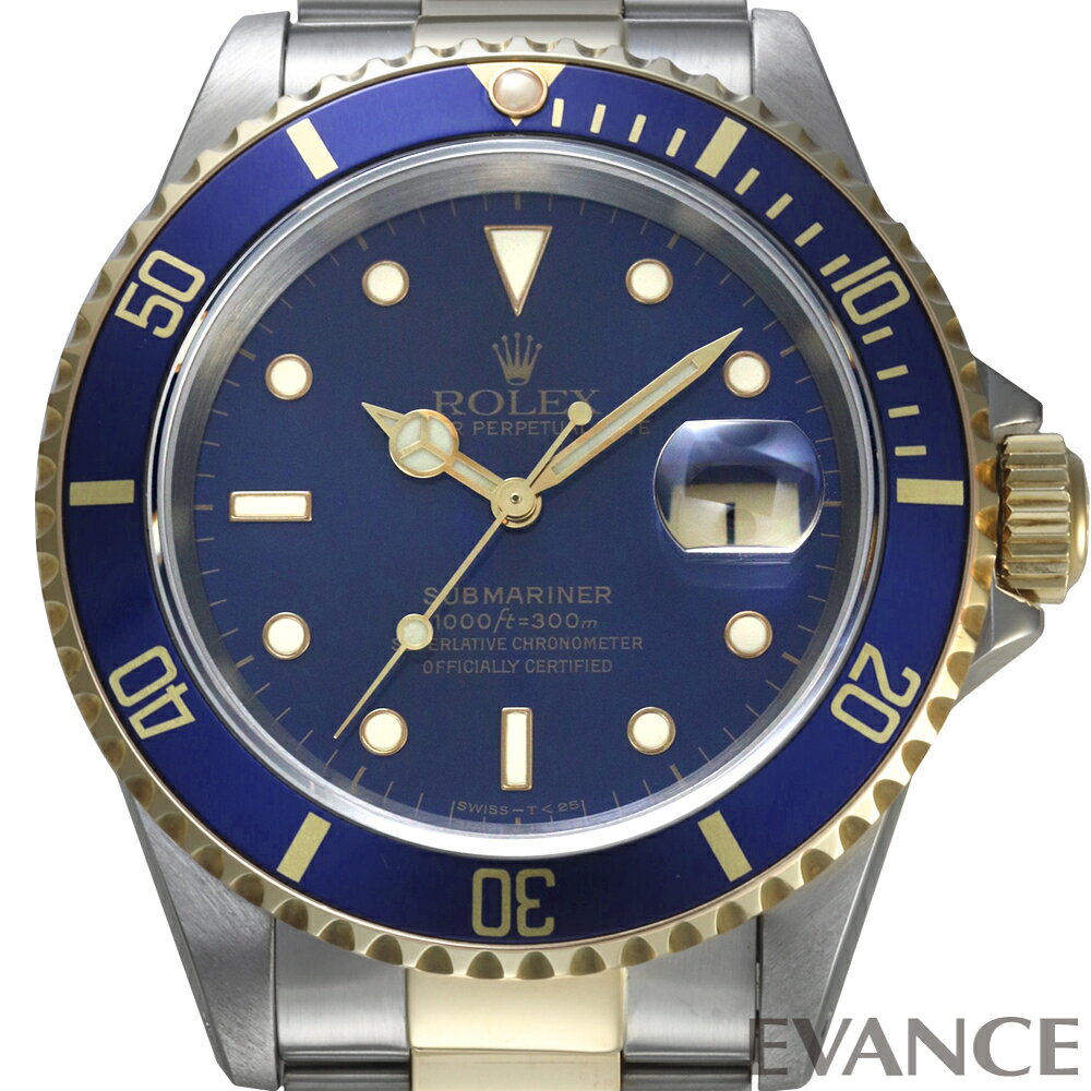【中古】 ロレックス サブマリーナー デイト 16613 ブルー S番 メンズ 【腕時計】【ROLEX】