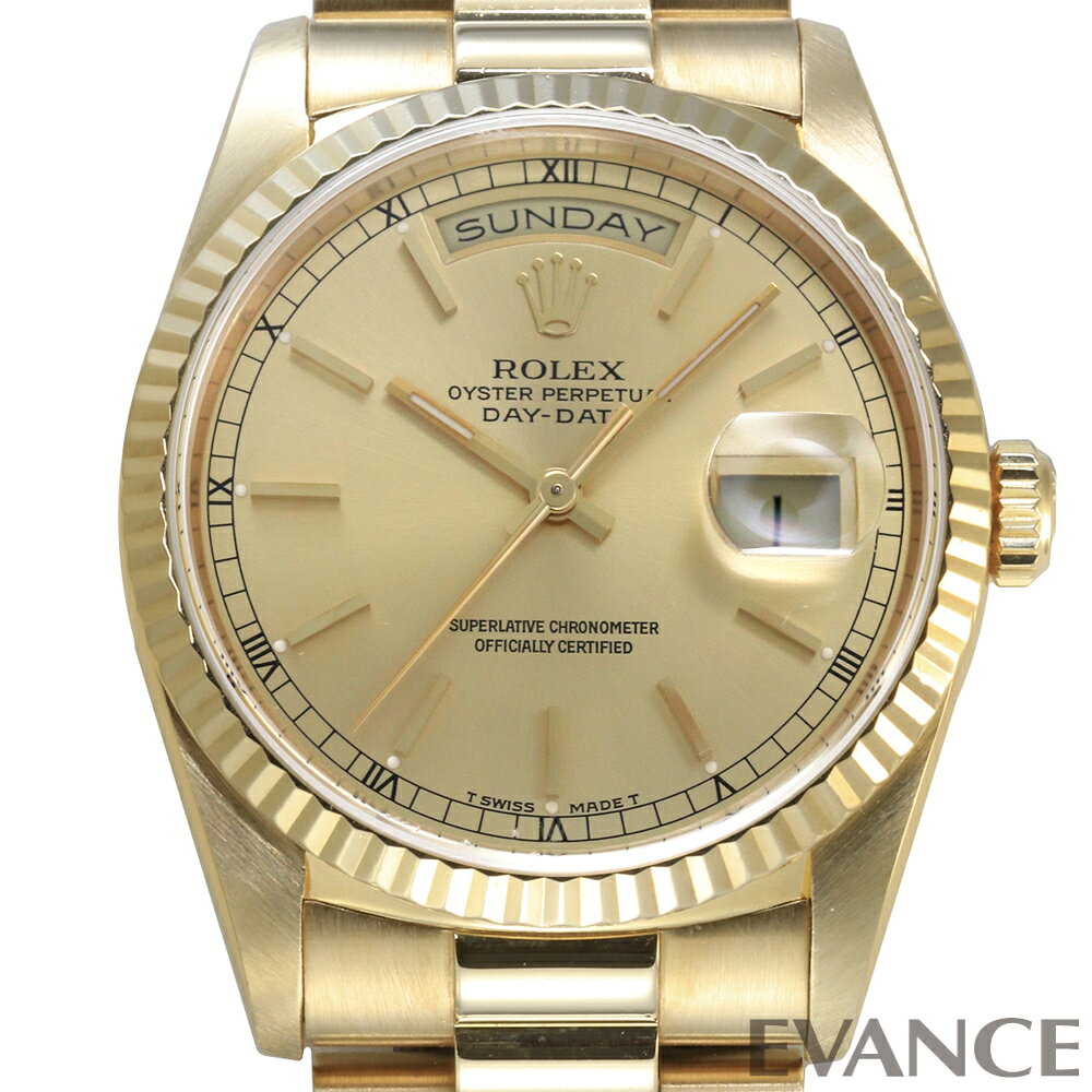 【中古】 ロレックス デイデイト 18238 シャンパン R番 メンズ 【腕時計】【ROLEX】
