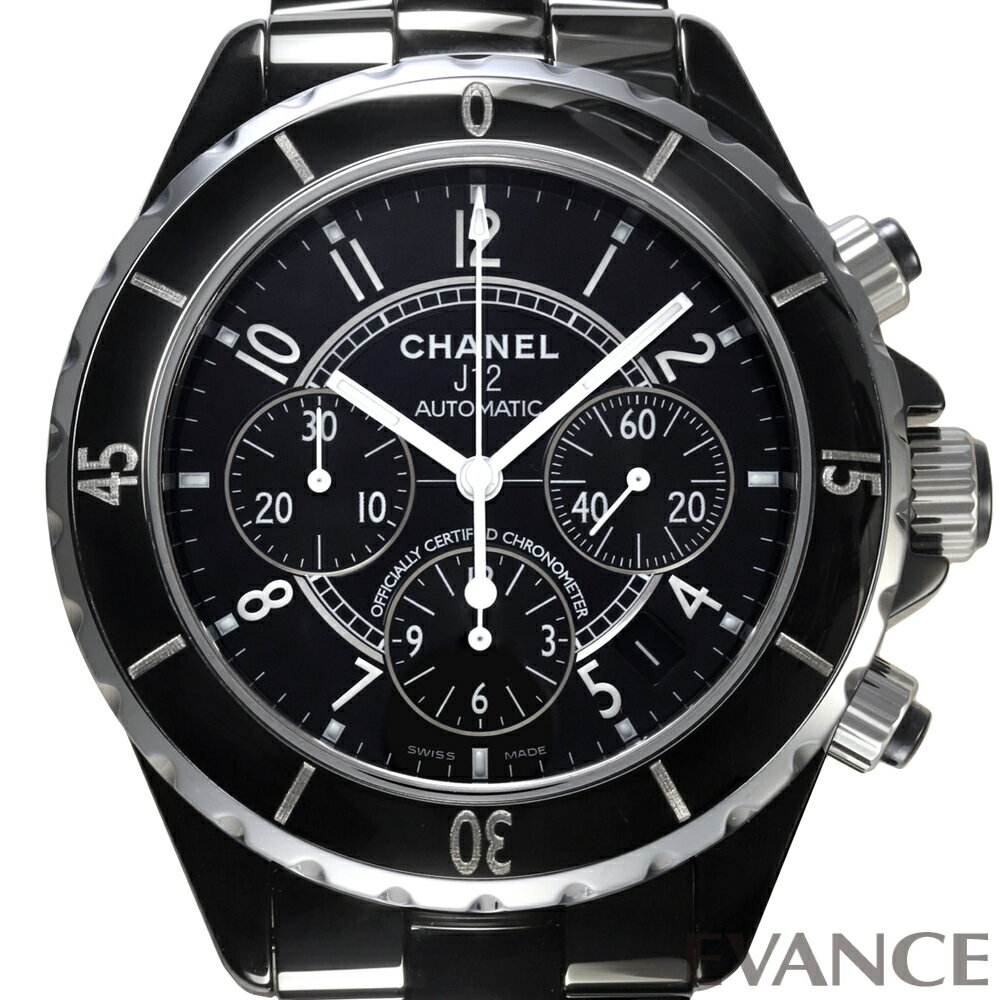 【中古】 シャネル J12 クロノグラフ 41mm H0940 ブラック メンズ 【腕時計】【CHANEL】