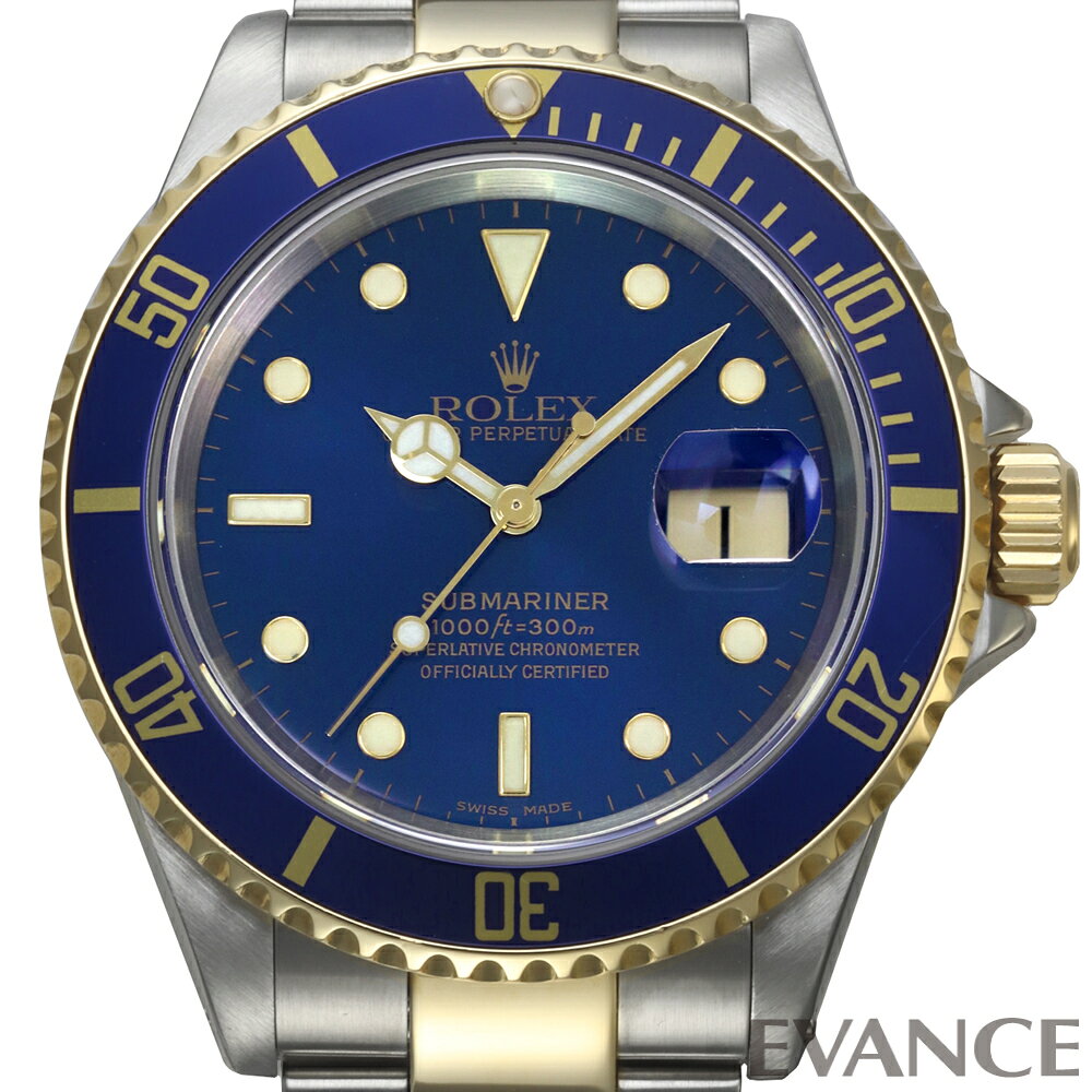 16613sg Rolex 青サブ ダイヤ ROLEX ロレックス 16613SG サブマリーナー コンビ 青サブ 8Pダイヤ 3Pサファイア K番 腕時計 メンズ 中古 USED-9 質屋 かんてい局春日井店 k19-5493 質屋かんてい局 店