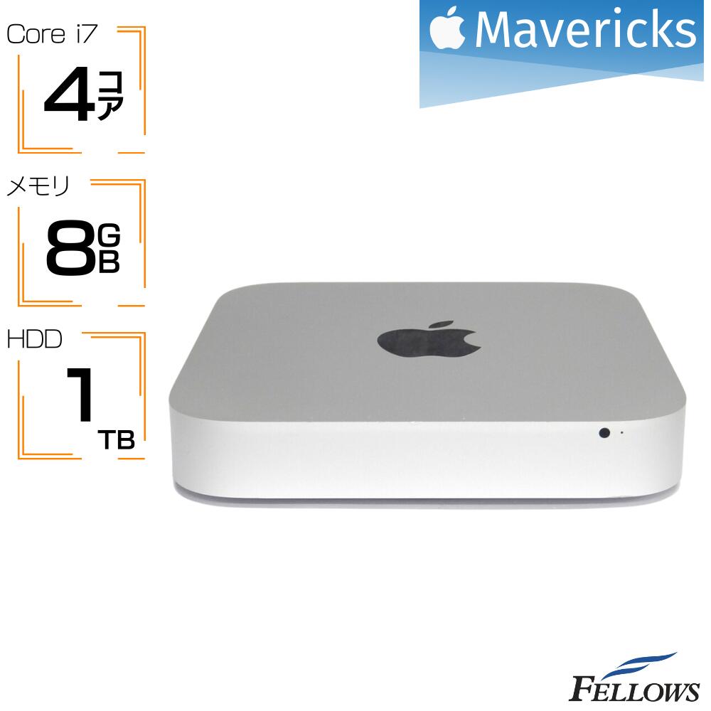デスクトップパソコン 中古 Mac mini i7 2012 Mavericks Core i7 2.3GHz メモリ 8GB 1TB HDD 4コア Thunderbolt HDMI コンパクトPC Apple A1347のサムネイル