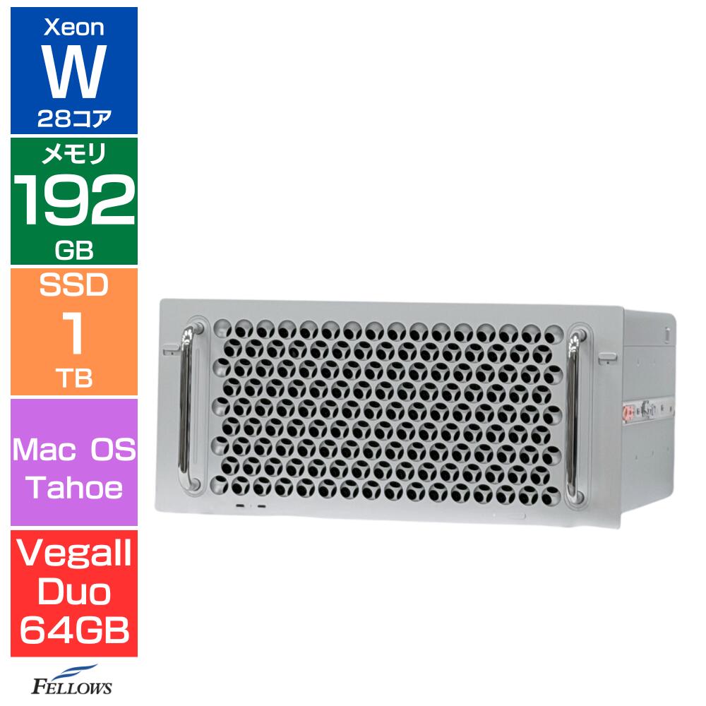 Other - 【エントリーでポイント5倍】 【Aランク 良品】 28コア Apple Mac Pro Rack 2019 メモリ192GB 1TB SSD Radeon Pro Vega II Duo 64GB Xeon W 2.5GHz macOS 一体型 デスクトップ ワークステーション A2304 中古PC