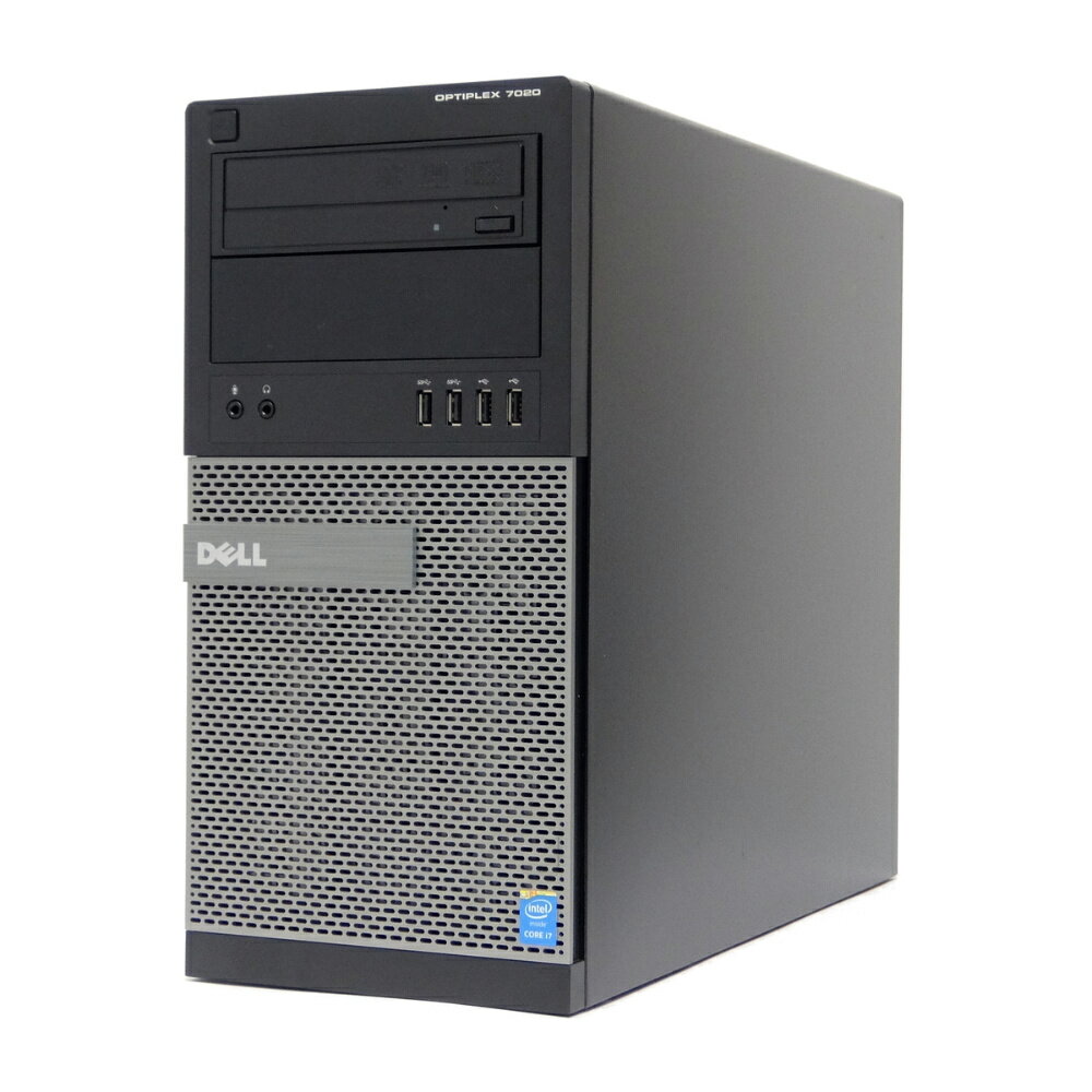 中古 パソコン DELL OptiPlex 7020MT 訳あり 筐体キズあり ミニタワー デスクトップ 4コア 新品SSD使用 メモリ増設済み Quadro K620 WPS Office付き Windows10 Pro 【Core i7-4790/16GB/512GB SSD/MULTI】