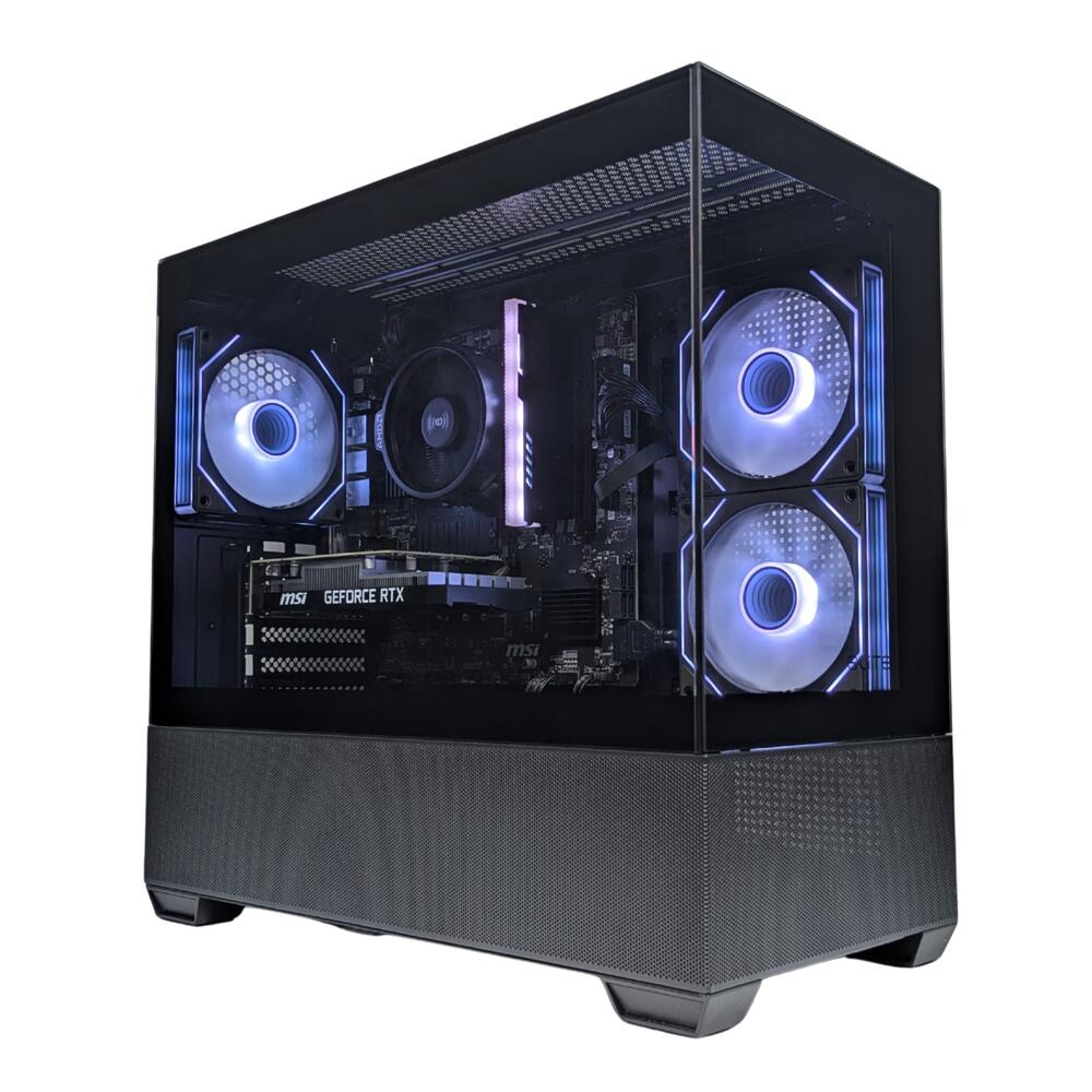 樂天商城 - 【エントリーでポイント5倍】 【新品】ゲーミングPC RTX3050 6GB Ryzen 5 5500 メモリ16GB SSD 1TB NVMe Windows11 Home 6コア 650W電源 光るケース FE-490-EC-Black ゲーミングデスクトップパソコン
