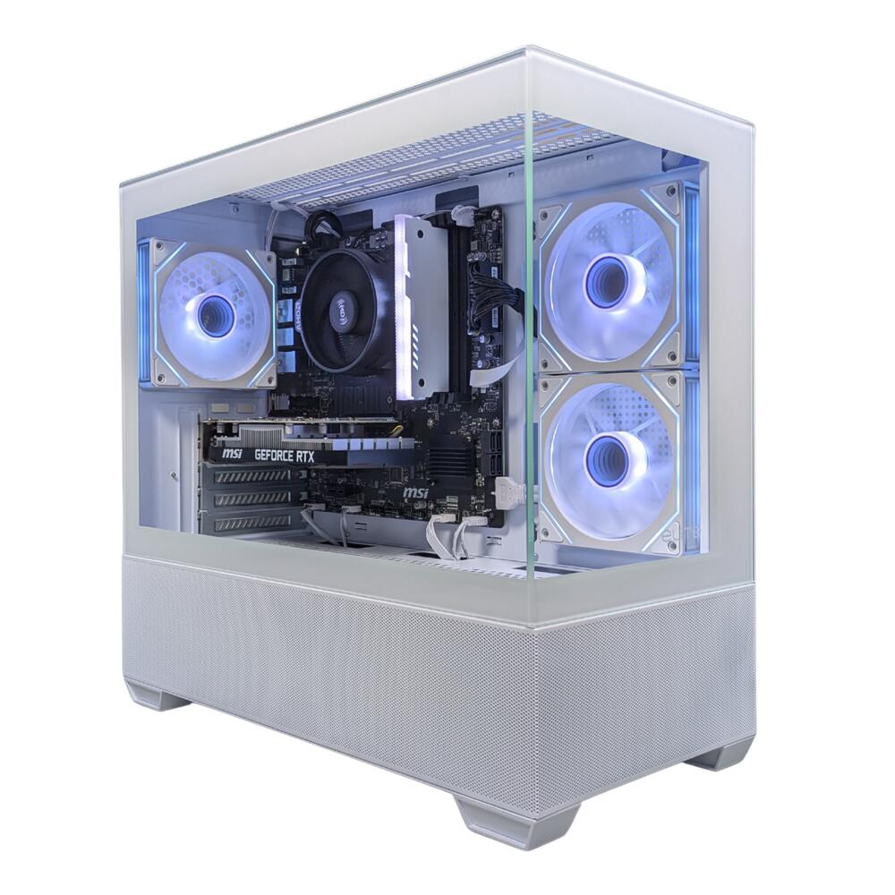 樂天商城 - 【エントリーでポイント5倍】 【新品】ゲーミングPC RTX3050 6GB Ryzen 5 5500 メモリ16GB SSD 1TB NVMe Windows11 Home 6コア 650W電源 光るケース FE-490-EC-White ゲーミングデスクトップパソコン