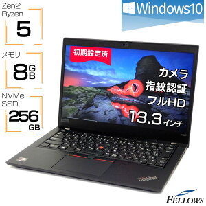 ǧ դ 256GB SSD NVMe  ΡPC ѥ Lenovo ThinkPad X395 Windows10 Pro Ryzen 5 PRO 3500U Zen2 8GB 13.3 եHD 