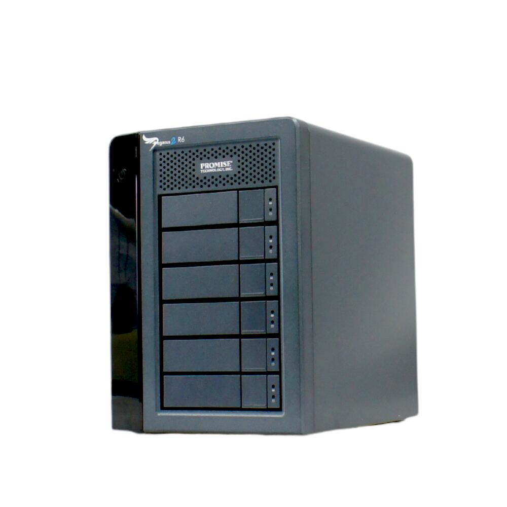 【P5倍対象品+エントリーでP7倍】 動作確認済み 6ベイハードウェアRAID 中古 良品 PROMISE Pegasus2 R6 12TB 2TB HDD 6台 Thunderbolt2 2ポート RAID5設定済み
