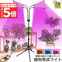 ★エントリーでP5倍 お買い物マラソン★植物育成ライト LED植物育成灯 観葉植物 4ヘッド式ライト 2個セット 5v 10段階調光 自動ON/OFF 室内/水...
