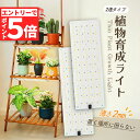★エントリーでP5倍 お買い物マラソン★LED植物育成ライト 植物育成ライト 2連 2枚 薄型 板状 板 パネル 5段階調光 LED 植物ライト 植物育成ランプ...