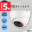 ★ポイント5倍 マラソンセール★ダミーカメラ ドーム型 防犯 防犯グッズ 屋内 屋外 監視カメラ ダミー 防犯カメラ 偽物 偽 電池式 セキュリティ 対策 天井...