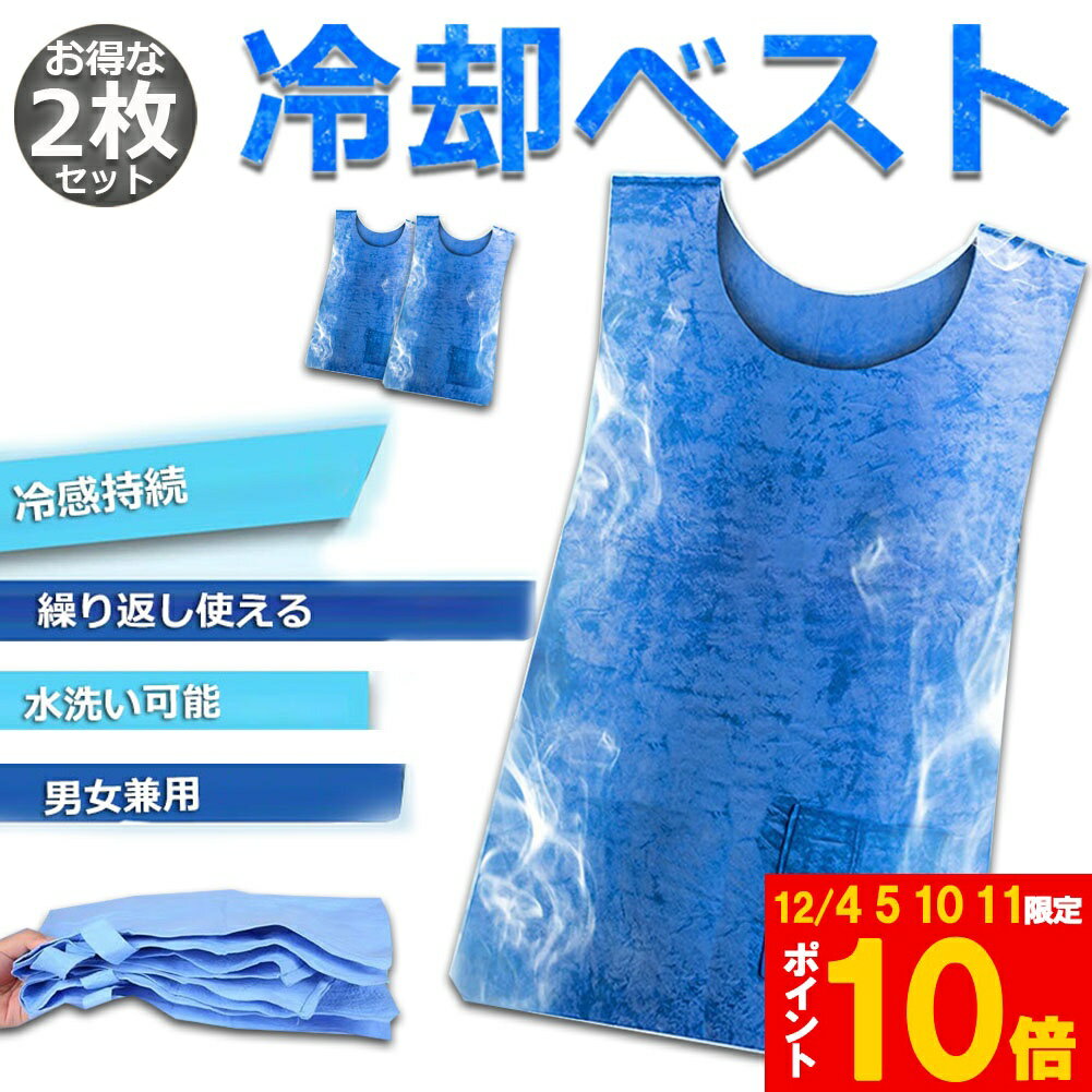 ★期間限定!ポイント5倍＆10倍★冷却ベスト 水冷 クールベスト 2枚セット 冷感ベスト 空調服 物 ...