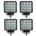 作業灯 LED ワークライト 48W 12v/24v兼用 防水防塵 夜釣り 夜間作業 トラクター用 広角照射 ホワイト 角型 LEDワークライト 48W LED...