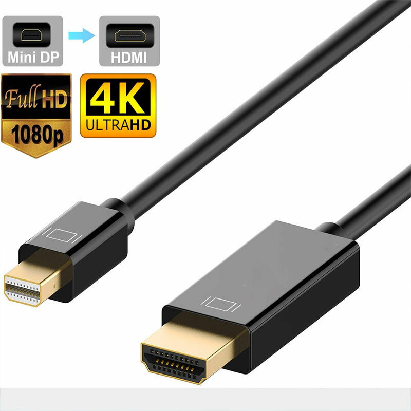 Mini DisplayPort to HDMI 変換ケーブル ミニ ディスプレーポート MINI DP 4Kx2k 解像度対応 1.8m MacBook MacBook Pro MacBook