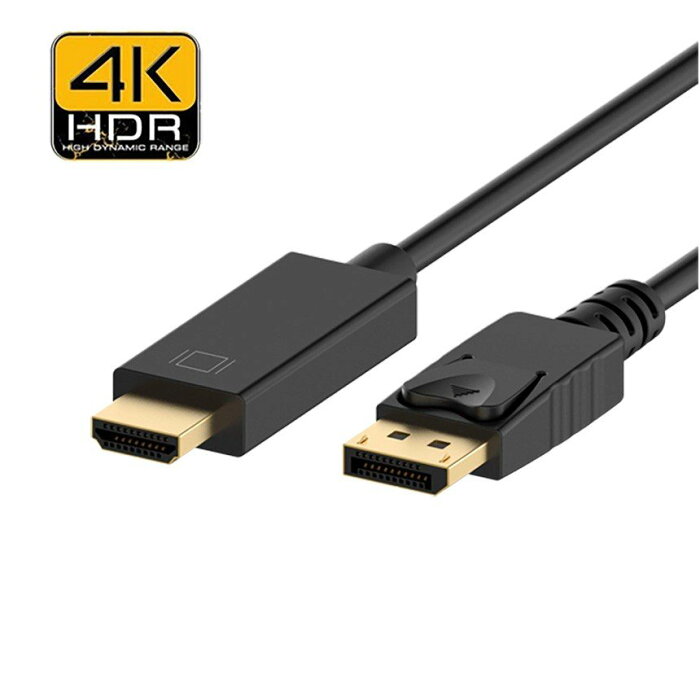 Displayport to HDMI 変換ケーブル 1.8M 4K解像度 音声出力 DP Male to HDMI Male Cables Adapters ケーブル ディスプレイポートto HDMI
