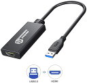 USB3.0 to HDMI 変換アダプター ビデオコンバーター HD 1080P ビデオアダプター Windows 7/8/10/XP のみ オーディオ出力