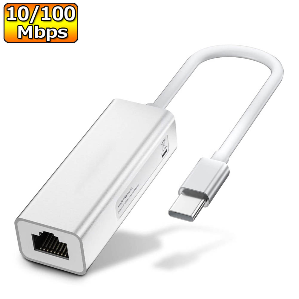 楽天E-Finds 楽天市場店USB Type-C to Lan 変換アダプター 10/100Mbps rj45 イーサネット LAN有線ネットワーク コンバータ アルミニウム合金製 Android、MacBook/pro ChromeBook Dell XPS対応