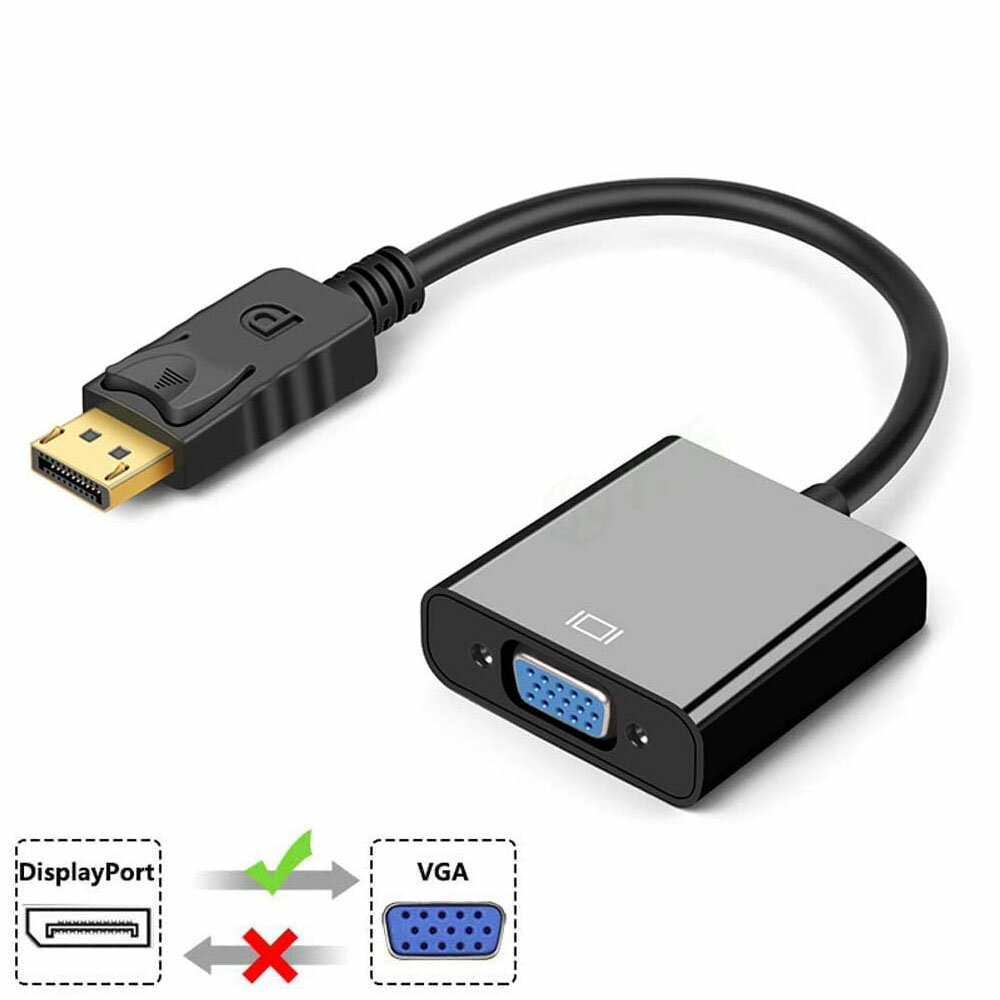 Displayport  VGA ϊ A_v^[ DP to VGA DP IX VGA X ϊP[u ő𑜓x 1920~1080T|[g bLRlN^[ fBXvC|[gVGAϊA_v^ PC j^ vWFN^[ DVD HDTV j^[p Ή