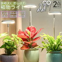 LED植物育成ライト 植物育成ライト 鉢植えに差し込む 2点セット 4段階調光 LED 植物ライト 植物育成ランプ 観葉植物用ライト 室内栽培ランプ 自動オン/...