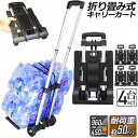 キャリーカート 折り畳み 台車 4台セット 軽量 静音 ハンドキャリー 荷物運ぶカート 耐荷重50kg 固定ロープ付き 滑り止め コンパクト 高さ調節 4輪 固定ロープ付き 引っ越し キャンプ アウトドア イベント