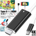 Switch ドック HDMI 変換ケーブル 2本セット Type C USB C スイッチ ドック 交換ケーブル 4K 1080P解像度 HD変換 TVモード...