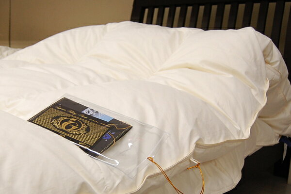 日本製 マザーグース羽毛掛けふとん(プレミアムゴールド) No.41401 /シングルSL