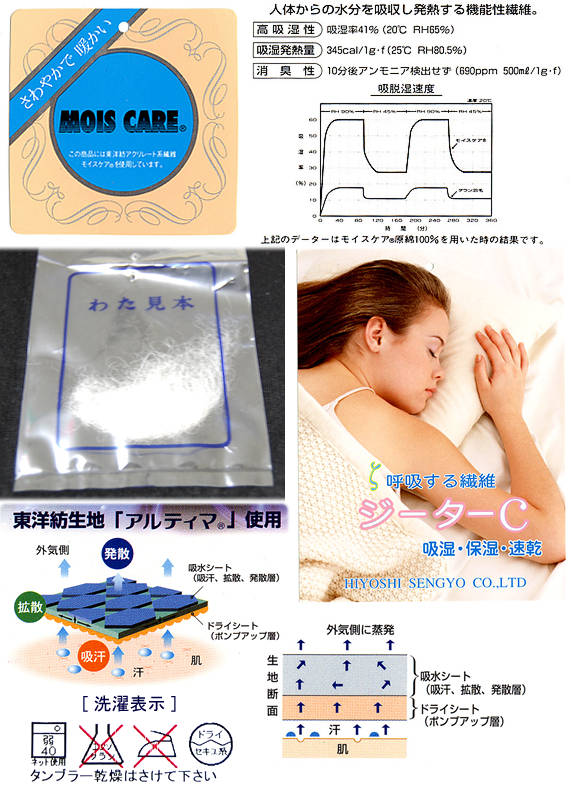 吸湿して発熱するモイスケア掛ふとん　／セミダブル