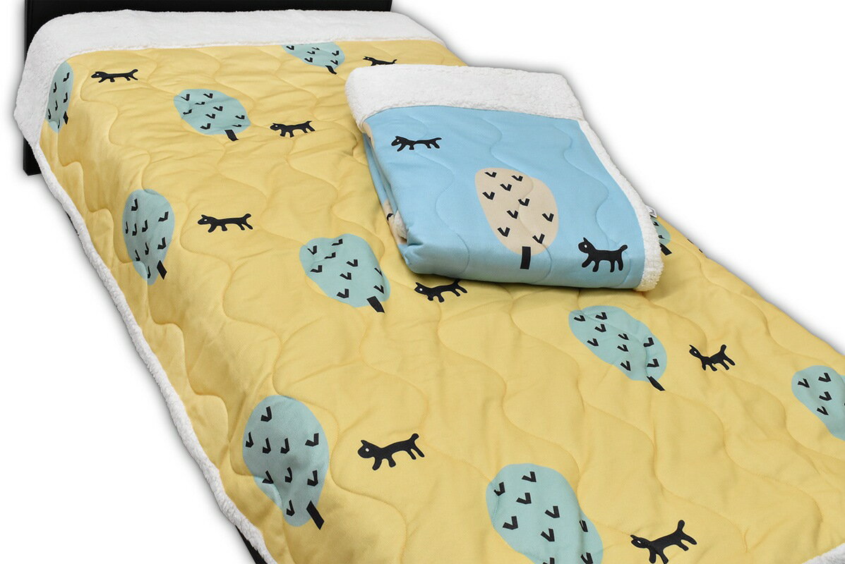 【P10倍 12/26 1:59迄】ATSUKO MATANO もこもこフリース キルトケット、MT3653 シングル