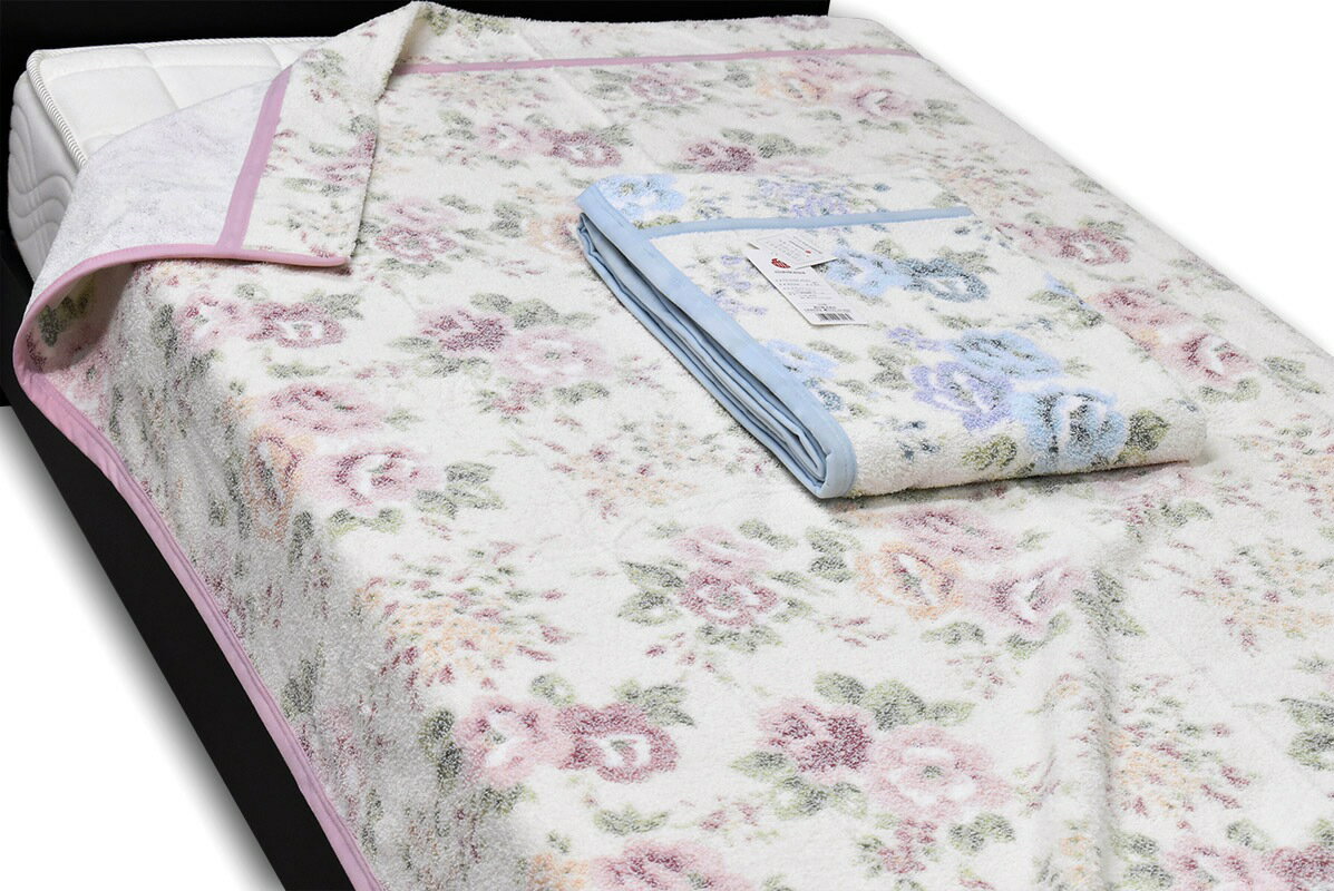 【P10倍 11/27 1:59迄】西川の花柄おぼろマイヤータオルケット シングル WS5206