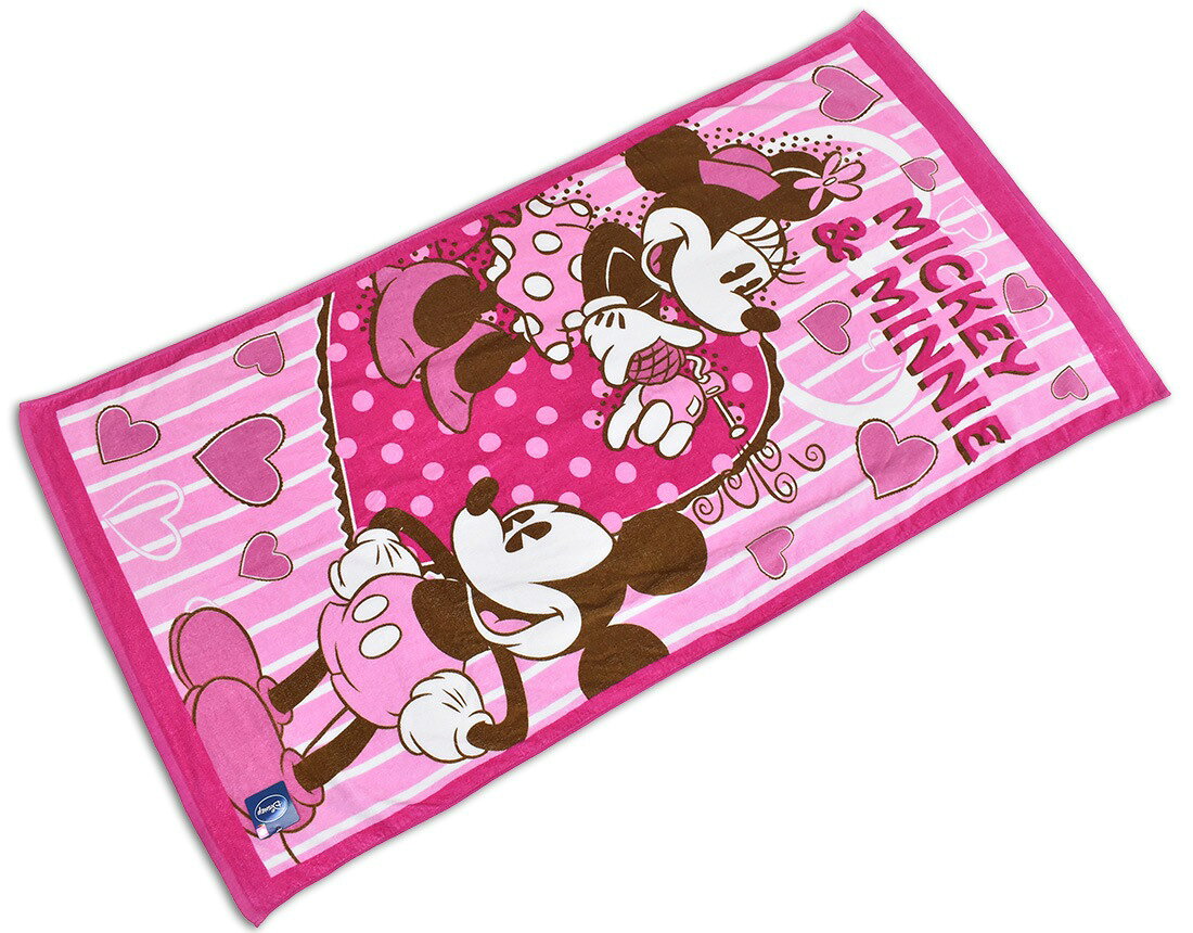 樂天商城 - ディズニー大判バスタオル、Mickey&Minnie ミニー