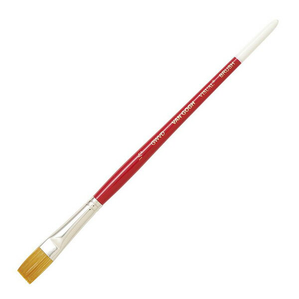 ヴァンゴッホ水彩ビジュアル筆 GWVD-＃1/2　ナイロン・牛耳・山羊毛混毛／フラット