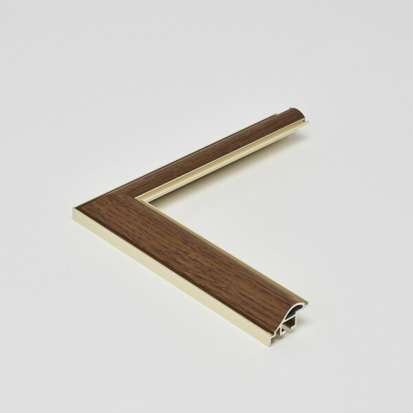 アルミ製デッサン額HVM チーク色フレーム（アクリル付） 三々