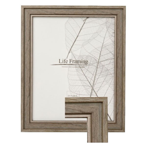 木製デッサン額 スカーラ グレー色フレーム (アクリル付) 大全紙