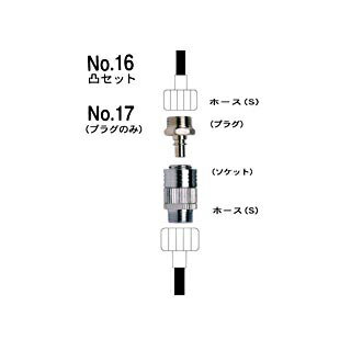 ワンタッチカプラー No.16 凸セット