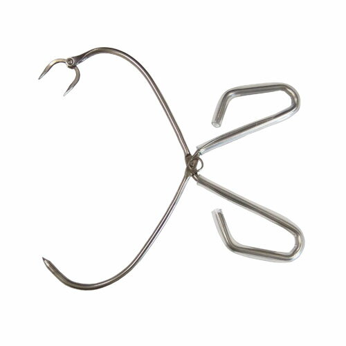 陶芸用品 道具／釉掛ハサミ 2本爪平行 ステンレス製