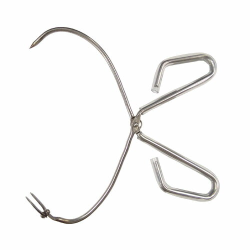 陶芸用品 道具／釉掛ハサミ 2本爪垂直 ステンレス製