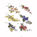 陶芸 上絵/デザイン転写紙セット (有鉛) NO.12 花 6×3cm 23ピース