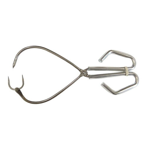 陶芸用品 道具／釉掛ハサミ 2本爪平行 ステンレス製