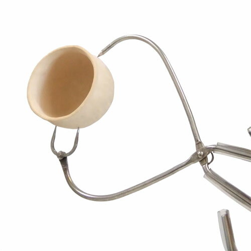 陶芸用品 道具／釉掛ハサミ 2本爪平行 ステンレス製