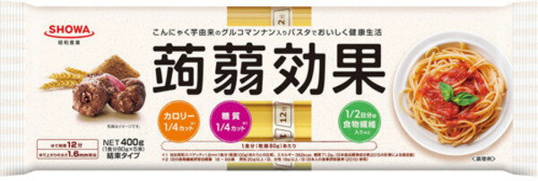 商品詳細商品画像と実物のデザインが異なる可能性がございます。こんにゃく芋由来のグルコマンナン入りのパスタです。問合先昭和産業株式会社商品区分加工食品広告文責ゴダイ(株) 楽天市場店メールアドレス　e-godai_4@shop.rakuten.co.jp電話番号　 079-268-2777