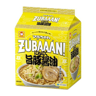 ゴダイ 楽天市場店 マルちゃんZUBAAAN!にんにく旨豚醤油(3食入)