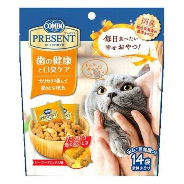 【ペット用品】コンボプレゼントキャットおやつ歯の健康と口臭ケア　　14袋