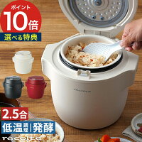 炊飯器 一人暮らし 【4つから選べる特典】 recolte レコルト コンパクト ライスクッカー RCR-1 2合 2.5合 ミニ炊飯器 少量炊き 低温調理 発酵 サブ炊飯器 多機能 ホワイト ブラック レッド レシピ付き シンプル コンパクト おしゃれ