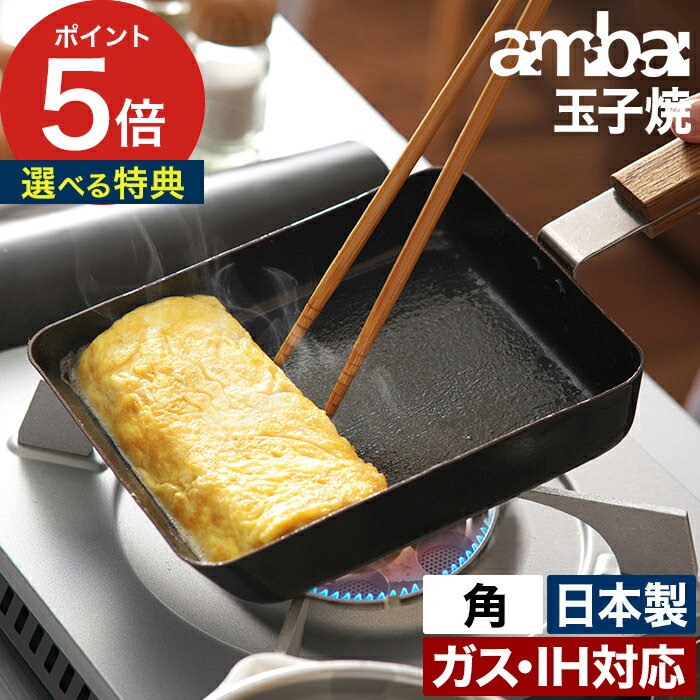 卵焼き フライパン 鉄 【選べる特典付き】 ambai 角 