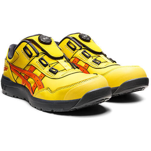 乐天商城 - ASICS 1273A029.750-24.5 安全靴 ウィンジョブ 作業靴 CP306 BOAヴァイブラントイエロー×ハバネロ 24.5cm