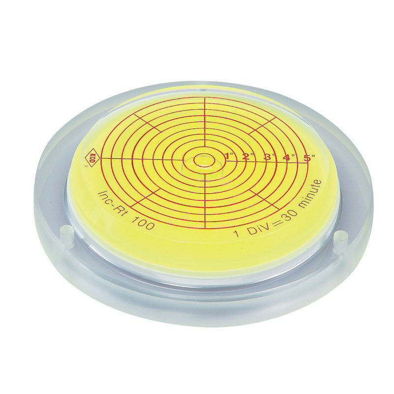 アカツキ製作所 INC-Rt-100 角度計付丸型アイベル水平器 取付穴付 AKATSUKI KOD