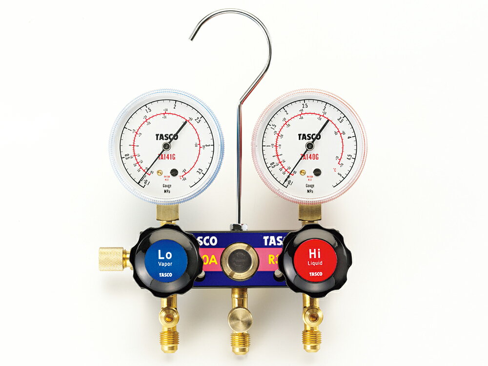 イチネンTASCO TA122F-2 ゲージマニホールドキット R410A R32用